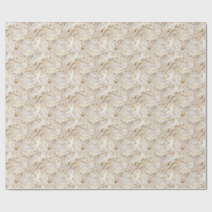 Chic,Elegant Creams & läderblomma struktur utseend Presentpapper