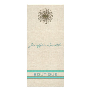Chic elegant dandelion turcoise rand reklamkort