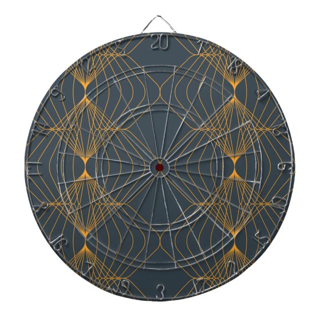 Chic, elegant, enkel geometrisk grafik mönster darttavla (Framsidan)