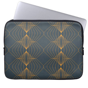 Chic, elegant, enkel geometrisk grafik mönster laptop fodral
