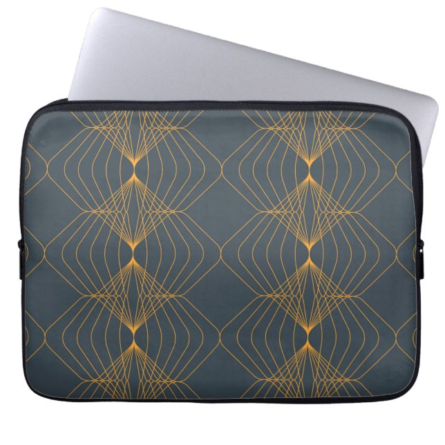 Chic, elegant, enkel geometrisk grafik mönster laptop fodral (Framsidan)