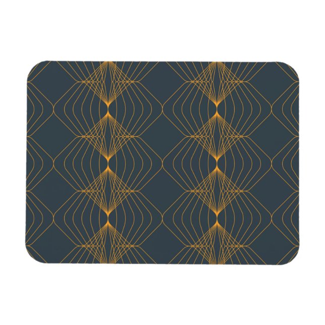 Chic, elegant, enkel geometrisk grafik mönster magnet (Horisontell)