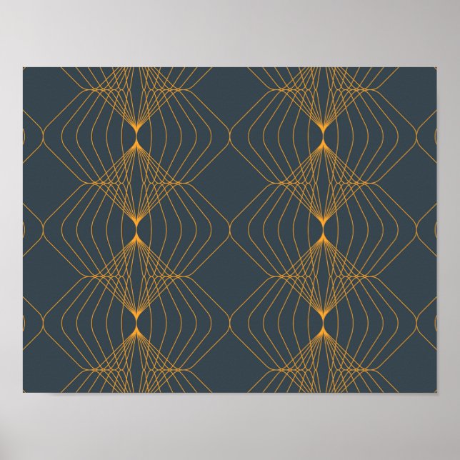 Chic, elegant, enkel geometrisk grafik mönster poster (Framsidan)