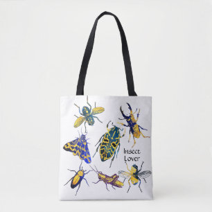 Chic Elegant Entomologi Insekt Älskare Tygkasse
