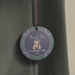 Chic elegant Fancy Girl Bear Theme favor tag Gåvor Etiketter