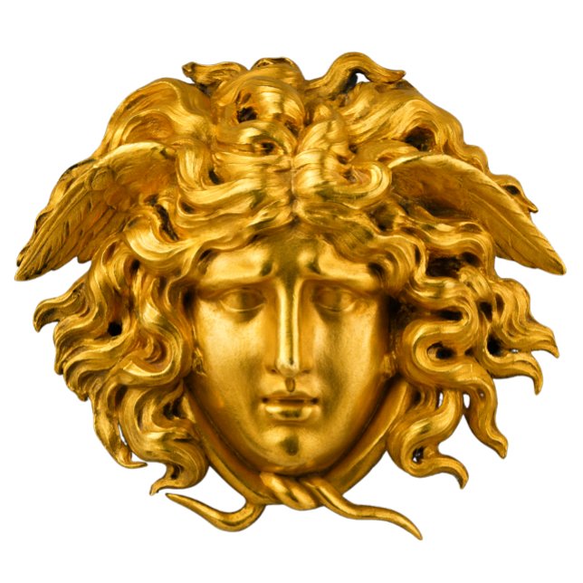 Chic Elegant Guld Fransk Medusa Haute Couture T Shirt (Skapare uppladdad)