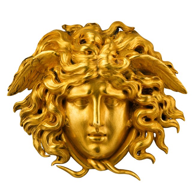 Chic Elegant Guld Fransk Medusa Haute Couture T Shirt (Skapare uppladdad)