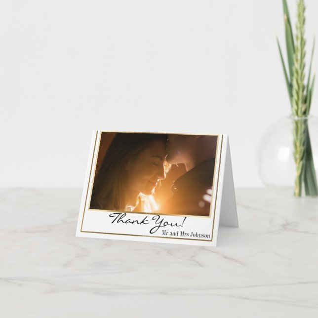 Chic Elegant Guld Kant Foto Tack (Framsida)