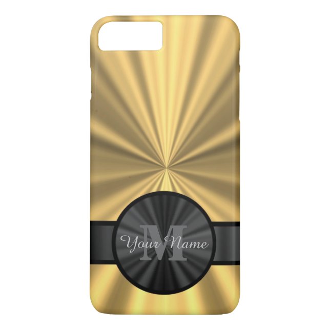 Chic elegant guld personlig monogram Case-Mate iPhone skal (Baksida)