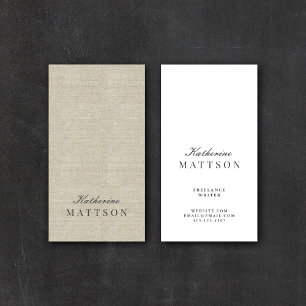 Chic + Elegant Linen Professionell Visitkort