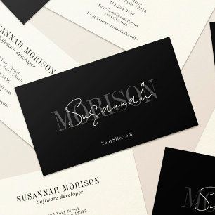 Chic Elegant Luxe Calligraphy Professionell Visitkort