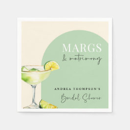 Chic Elegant Margs och Bröllopsfest Bridal Shower Pappersservett