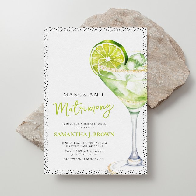 Chic Elegant Margs och matrisMöhippa Inbjudningar (Skapare uppladdad)