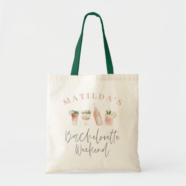 Chic elegant moderna vattenfärgsdrycker bacheloret tygkasse (Framsidan)