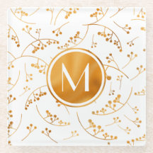 Chic elegant monogram guld bär mönster