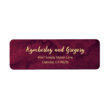 Chic Elegant Mörk Burgundy Akvarell Guldaccent