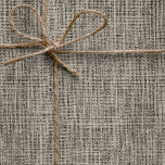Chic Elegant Realistic Burlap Rustic Taupe Bröllop Presentpapper<br><div class="desc">Enkel och rustisk sammanbrott stil mönster. Observera att det inte finns någon riktig överlappning i den här designen,  det är en digitalt redigerad fotografi.</div>