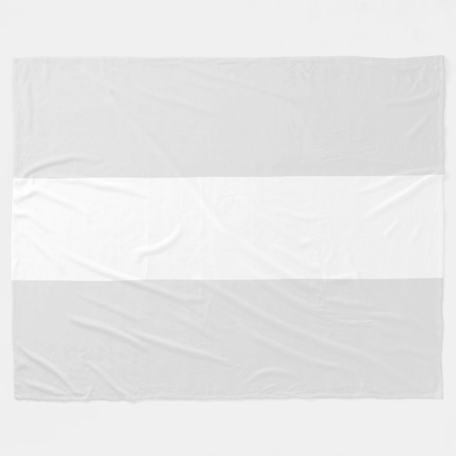 Chic Elegant Sömlös Wide White Grått Rand Fleecefilt (Framsidan (Horisontell))