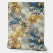 Chic Elegant Swirls in Guld, Silver, Blue, Gult