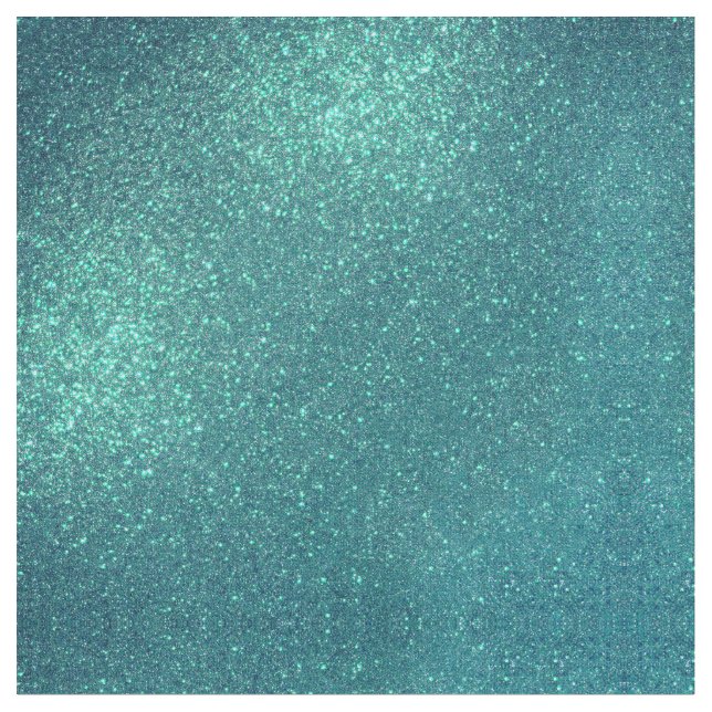 Chic Elegant Teal Blue Sparkly Glitter Tyg (Närbild)
