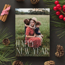 Chic Elegant Typografi Gott nytt år One-foto