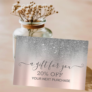 Chic Elegant vid Ro vid Glitter vid Silver vid Gul Rabattkort