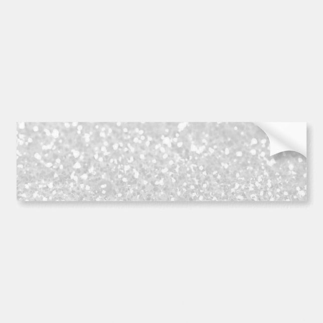 chic elegantt glitter för glamourvitFaux Bildekal (Framsidan)