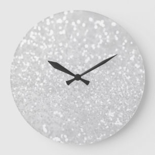 chic elegantt glitter för glamourvitFaux Stor Klocka