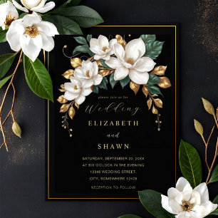 Chic Elfenbenskusten Magnolia Cotton Garden Party Inbjudningar