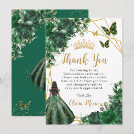 Chic Emerald Grönt Flowers Blommigt Quinceañera Tack Kort