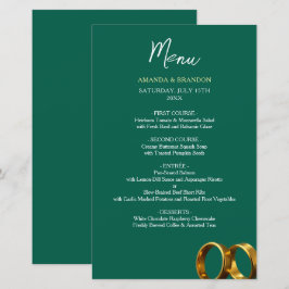 Chic Emerald Grönt Guld Ringar Bröllop