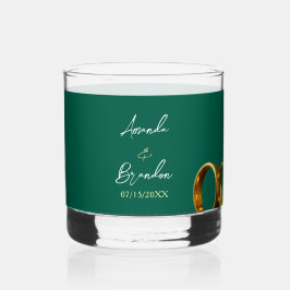 Chic Emerald Grönt Guld Ringar Bröllop