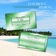 Chic Emerald Grönt med Silver Decor och Monogram