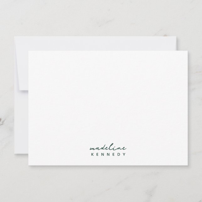 Chic Emerald Grönt Stationary Note-kort Anteckningskort (Framsida)