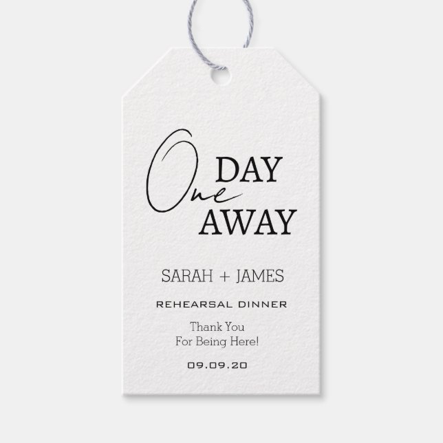 Chic En daglig daglig repetitionsmiddag Party Tack Presentetikett (Framsidan)