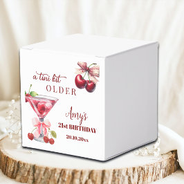 Chic En Tini Bit Äldre Körsbärs Martini 21-årsdag Presentaskar