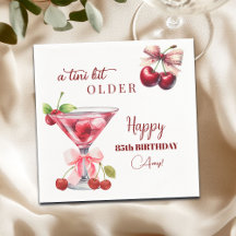 Chic En Tini Bit Äldre Körsbärs Martini 85-årsdag