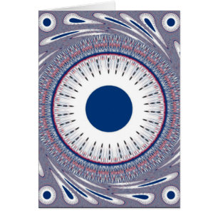 Chic Energetic Öga Design: Mesmerizing Mönster Hälsningskort