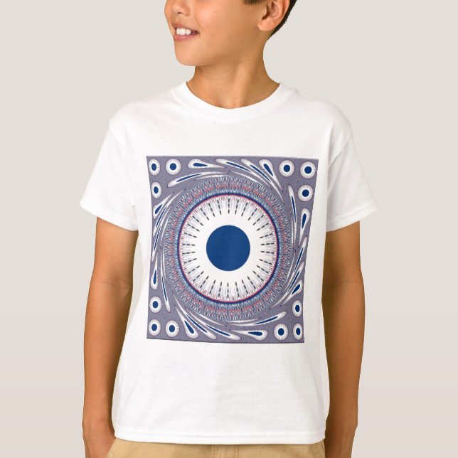 Chic Energetic Öga Design: Mesmerizing Mönster T-shirt (Framsida)