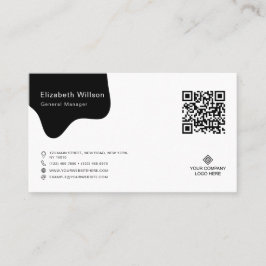 Chic Enkel Business Logotyp Professionell QR-kod Visitkort