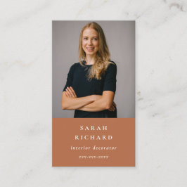 Chic Enkel foto med minimal Professionell för Rust Visitkort