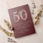 Chic enkel, minimalistisk burgundi 50:e födelsedag inbjudningar<br><div class="desc">Chic enkel,  minimalistisk Burgundy 50:e födelsedagsinbjudan</div>