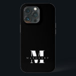 Chic enkel minimalistisk fet Brev Monogram Namn<br><div class="desc">Chic enkel minimalistisk fet Brev Monogram Namn iPhone 13 Pro Fodral</div>