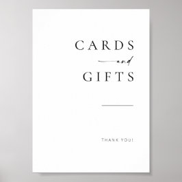 Chic + Enkel modern Bröllopskort för skript + pres Poster