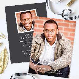 Chic Enkel Modern Script 2 Photo Studenten Meddelande