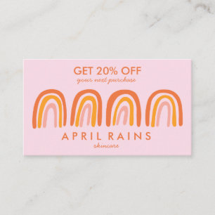 Chic Enkel Rosa-Orange för regnbågar Rabattkort