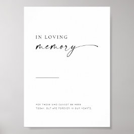 Chic + enkelt modernt skript i signaturminnet poster