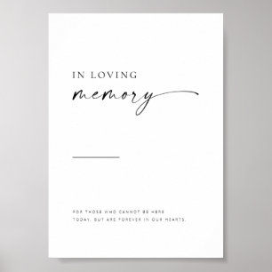 Chic + enkelt modernt skript i signaturminnet poster