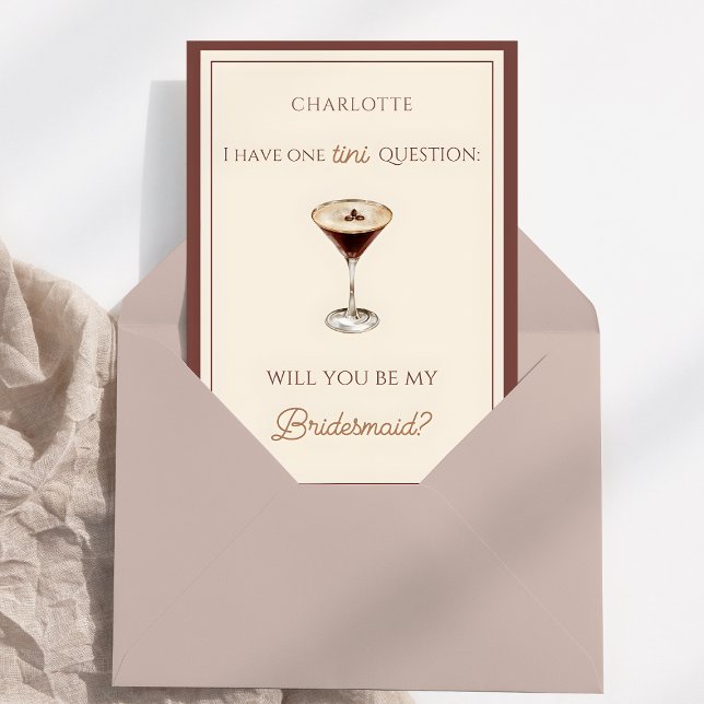 Chic Espresso Martini Thmet Bridesmaid Frieri Kort (Skapare uppladdad)