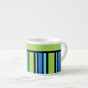 Chic Espresso Mugg, Blue Grönt Black Rand Espressomugg